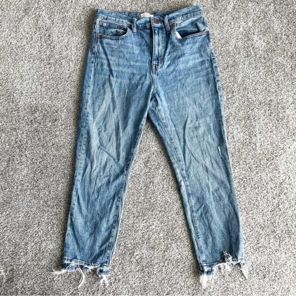 Madewell Women's Size 25 Blue Denim The High Rise Slim Crop Boyjean